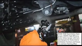 Напольный безвоздушный краскораспылитель VEVOR 750 Вт, высокоэффективный электрический безвоздушн...