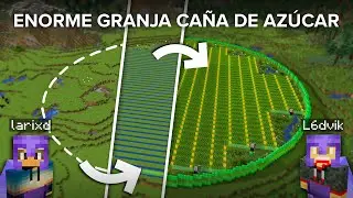 Haciendo Una Granja de Caña de Azúcar Más Grande de Lo Necesario en Minecraft