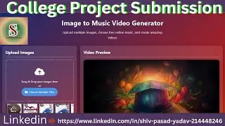 College Project | Image To Music Video Generator | HTML, CSS, JavaScript, File API, Drag & Drop