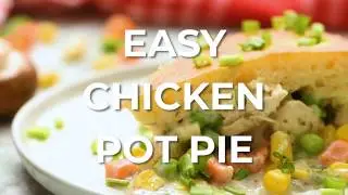 Easy Chicken Pot Pie - Time Saving Method with Bisquick Crust!
