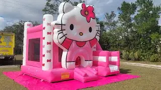 Hello Kitty 🎀 Check us out at Jumparoundbouncehouses.net to book.