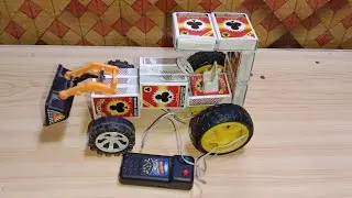 how to make remote control match box amazing toy JCB tractor at home / how to make JCB tractor