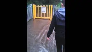 Trefusis park in the rain / floods