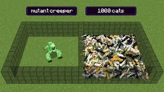 1000 cats vs mutant creeper (but mutant creeper can attack cats)