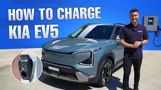 Как зарядить Kia EV5 | Скорость зарядки, дальность и варианты