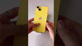 ASMR Yellow iphone 14 plus Unboxing 💛💛 #iphone #iphone14plus