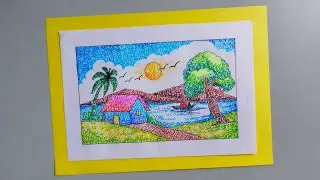 Scenery Scribble Art using Sketchpen #art #Scribble #Sketchpen 