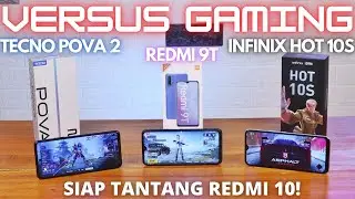 ADU GAMING Tecno Pova 2 vs Infinix Hot 10S vs Redmi 9T , Siapa JAWARANYA?! || GADGET VERSUS #95