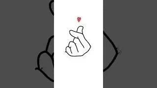 Finger heart ❤️ drawing / hand drawing very easy #shorts #art #love