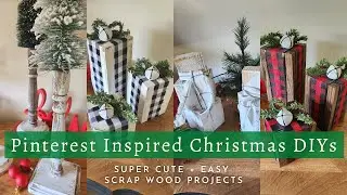 *High-End* Pinterest Inspired Christmas DIYs with Scrap Wood | EASY Scrap Wood Projects