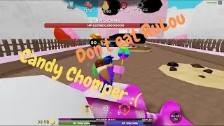 Candy Chomper! Chomp Chomp! Fighting Candy Land boss, Candy Chomper! Wizard Simulator | Roblox