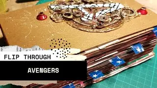 🎵 AVENGERS JUNK JOURNAL made with boiled paper - FLIP THROUGH [SOLD]