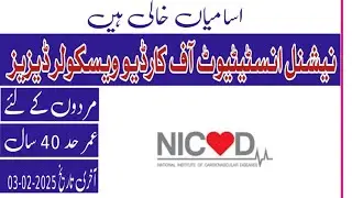 Jobs in National Institute of Cardiovascular Diseases (NICD), Karachi