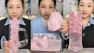SOLO LZM | HARD ICE | CRUSHED PINK ICE #iceeating #asmr #asmrice #crushedice
