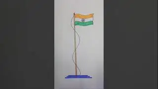 Indian flag drawing easy step by step #shorts