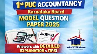 1st PUC Accountancy- Answers with explanation for Karnataka pu board model question paper 2025