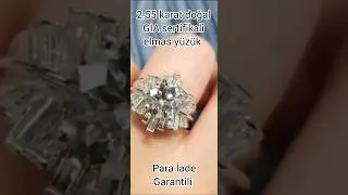 2.55 karat doğal GIA sertifikali elmas y&uuml;z&uuml;k