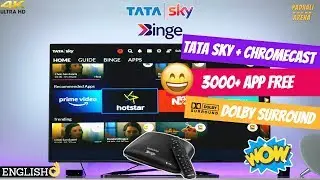 Tata Sky Binge+  chromecast 2020 ✔- Makes TV Smart [ English ] , Unboxing and complete setup demo