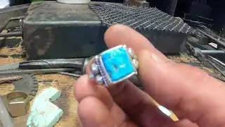 Sterling Turquoise Ring Practice !