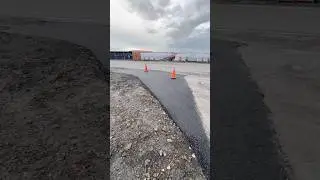 REPAIRING A PARKINGLOT ENTRANCE!! #shorts #shortsfeed #short #asphalt