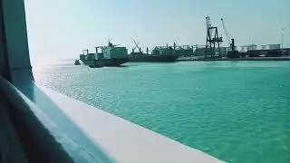 CARGO/CONTAINER SHIP MV EM CORFU UNDOCKING PORT OF PROGRESO MEXICO