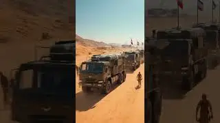 Breaking: massive iranian missile convoy spotted in the desert #shorts #iranmissile