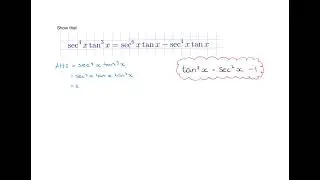 Using the identity tan^2x = sec^2 x - 1