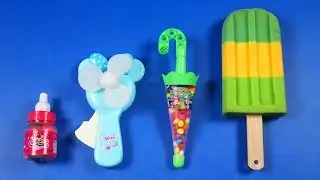 Surprise Candy Learn Sizes Small to Biggest! Learn Colors Surprise Toys Playing With Ice Cream