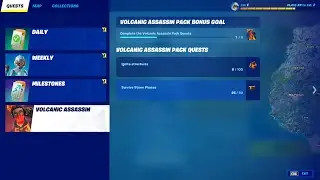 Fortnite: Complete the Volcanic Assassin Pack Quests Challenges