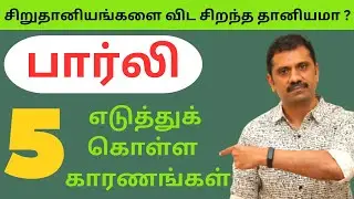 சிறுதானியங்களை விட சிறந்த தானியமா ? | BARLEY | 5 REASONS WHY YOU  SHOULD HAVE IT REGULARLY