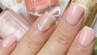 Easy Floral Nails | Pink and Peach Flowers Nail Art | Cute Nail Tutorial