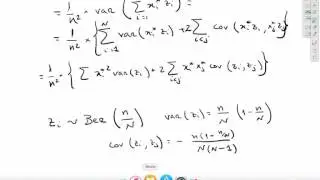 Variance of the sample mean (finite population)