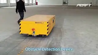 heavy load agv steerable motorized trolley transfer flat cart