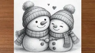 How to Draw a Snowman (Easy Step-by-Step Drawing Tutorial)