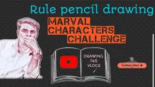 captain Marvel, rule pencils drawing, MARVAL CHARACTERS CHALLENGE NO 5