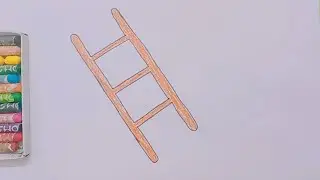 How To Draw A Stair 🪜 | Easy Drawing Practice And Coloring For Kids