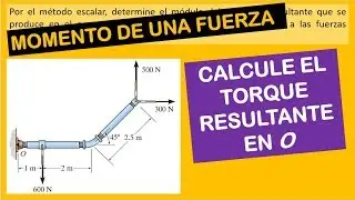 VÍDEO 03 - Determine el momento de fuerza resultante alrededor del punto O de la tubería (TORQUE)