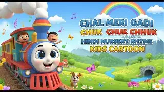 Chal Meri Gadi 🚂 | Chhuk Chhuk Chhuk | Hindi Nursery Rhyme | Kids Cartoon Train Song
