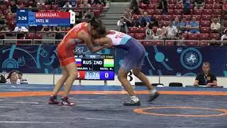1/2 WW - 43 kg: L. BEKBAULOVA (RUS) v. M. PATEL (IND)