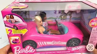 Barbie x Hot Wheels Convertible RC Toys Unboxing 