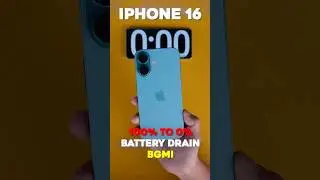 iPhone 16 - BGMI 100 to 0 Battery Drain Test