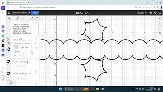Parametric Wheel on Cartesian plane run by Desmos Calculator software