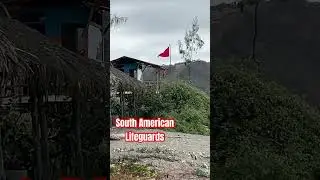 Ecuadorian lifeguard tower #flag #lifeguard #synthwave