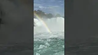 Europe&rsquo;s Largest waterfall #switzerland #rainbow #rheinfall #trending #trendingshorts #india #delhi
