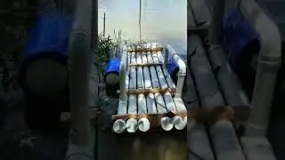 Homemade boat from pvc pipes