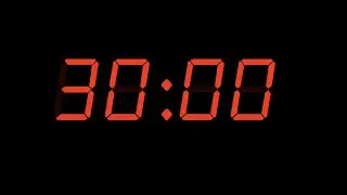 30 Minute Timer, retro red lcd alarm clock, with Alarm ⏰