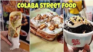 Best Street Food In Colaba ₹100|Melting Sandwich,Paneer Roll,Brownie Icecream #mumbaistreetfood