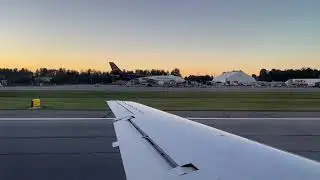 Departing Roanoke Blacksburg Regional Airport on a beautiful morning on an ERJ 145