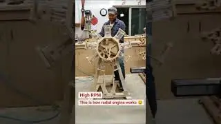 This is how radial engine works at High Speed #engineering #mechanical  #engine #machine