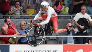 Commonwealth Games cycling suspended after horror crash sees Oldham's Matt Walls fly into crowd.